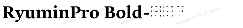 RyuminPro Bold字体转换